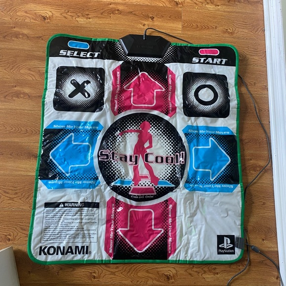 Stay Cool Konami Dance Dance Revolution PlayStation PS2 Game Pad/Mat with game - Picture 1 of 6